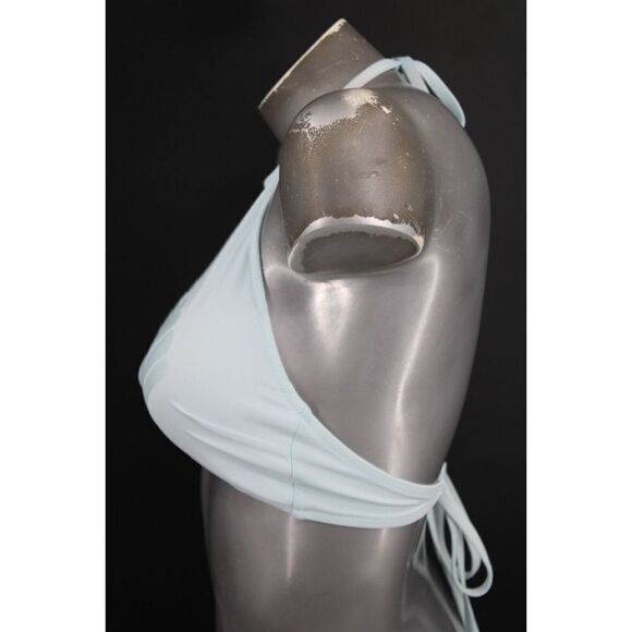 PINK VICTORIA'S SECRET BLUE SEASHELL BIKINI TOP SIZE LARGE - Picture 3 of 6